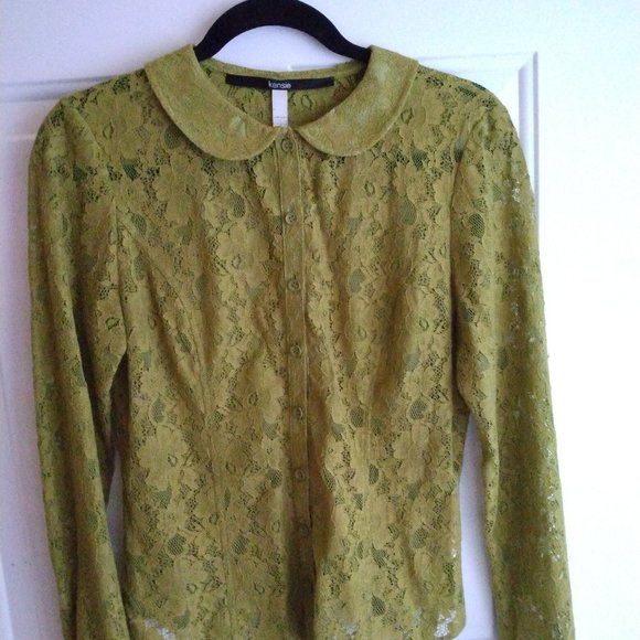 Sheer lace long sleeve blouse - Picture 1 of 2